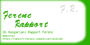 ferenc rapport business card